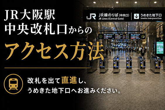 JR大阪駅中央改札から